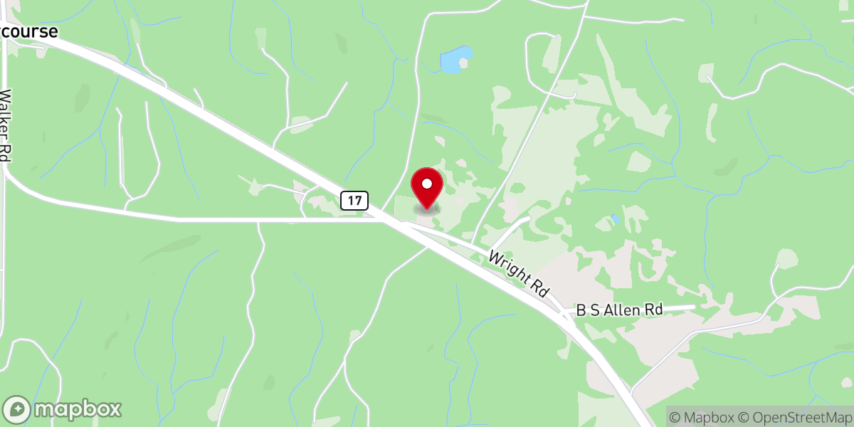 Map showing location of Chestnut Grove Methodist Church