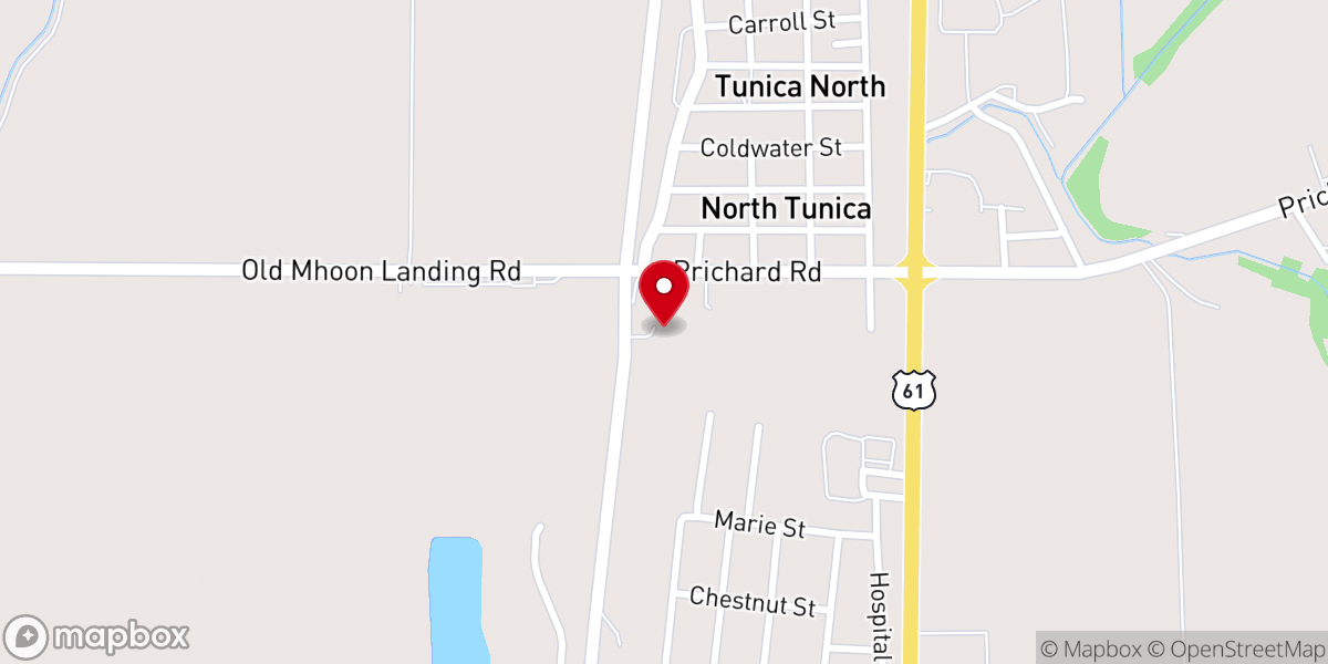 Map showing location of Antioch Church-God In Christ