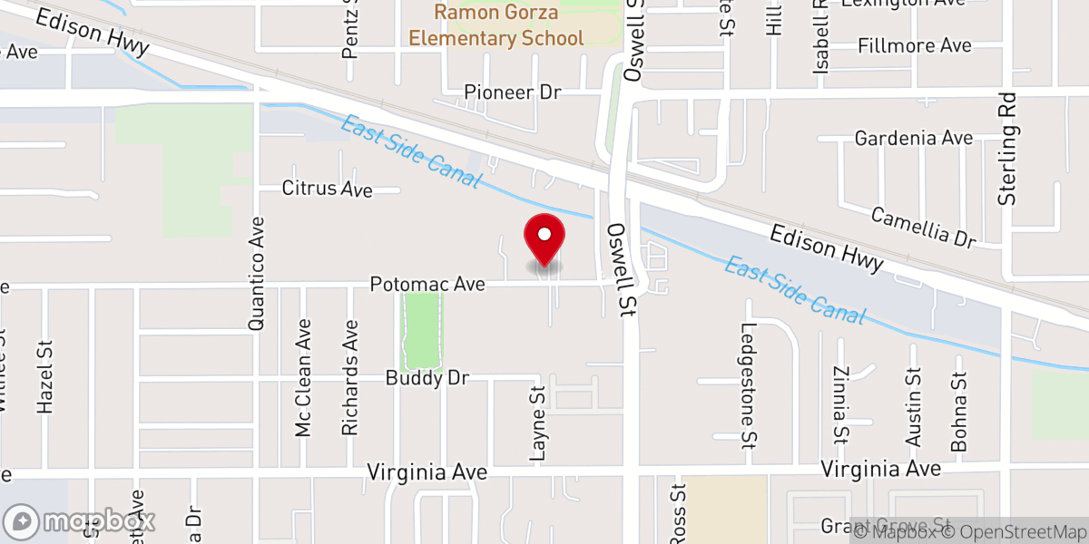 Map showing location of La Trinidad Church