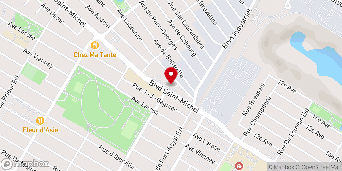 Map showing location of Centre Islamique Ahmadiyya de Montréal