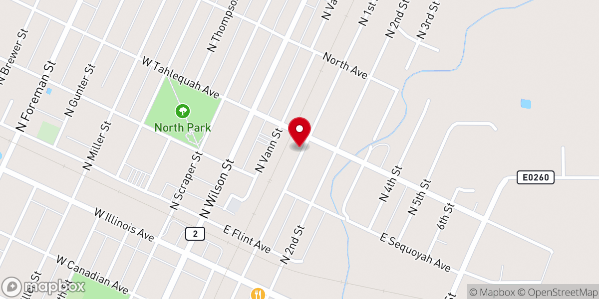 Map showing location of Serenity Missionary Baptist