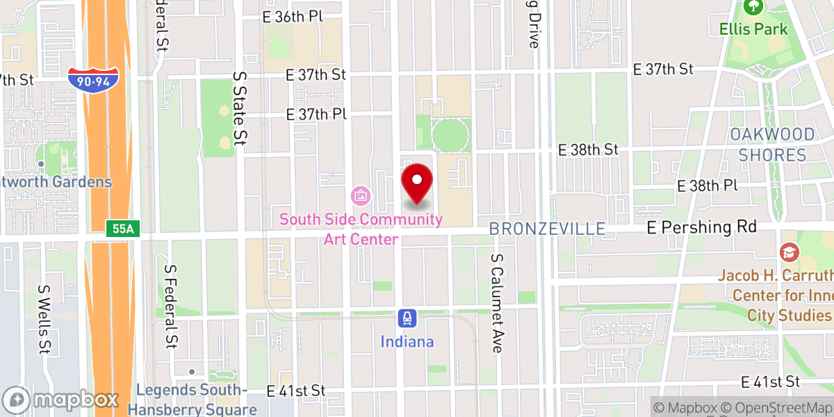 Map showing location of Apostolic Faith Church