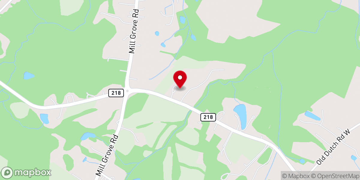 Map showing location of Christ Baptist Church