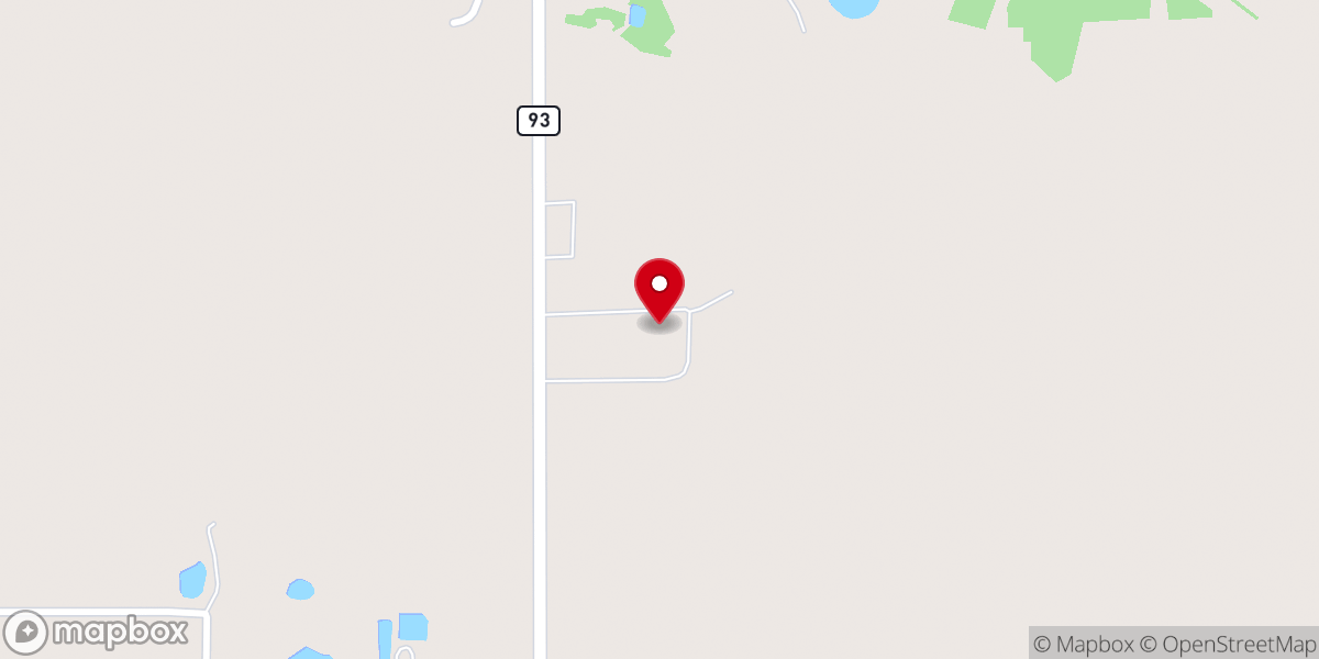 Map showing location of Oak Grove Baptist Church