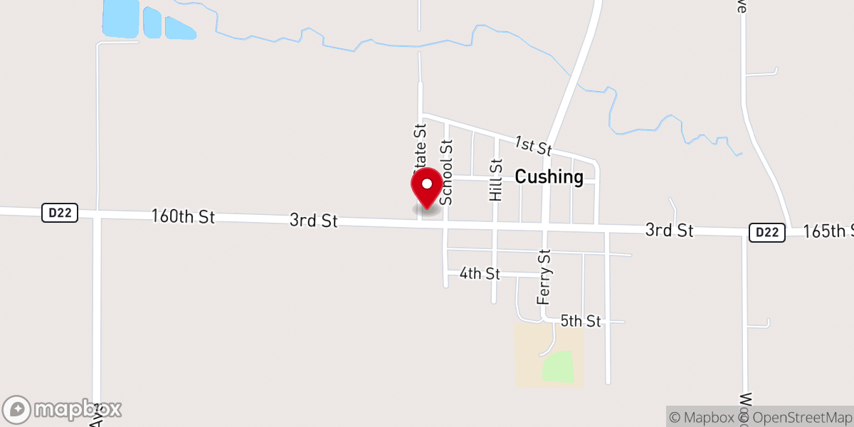 Map showing location of St John's Lutheran Church