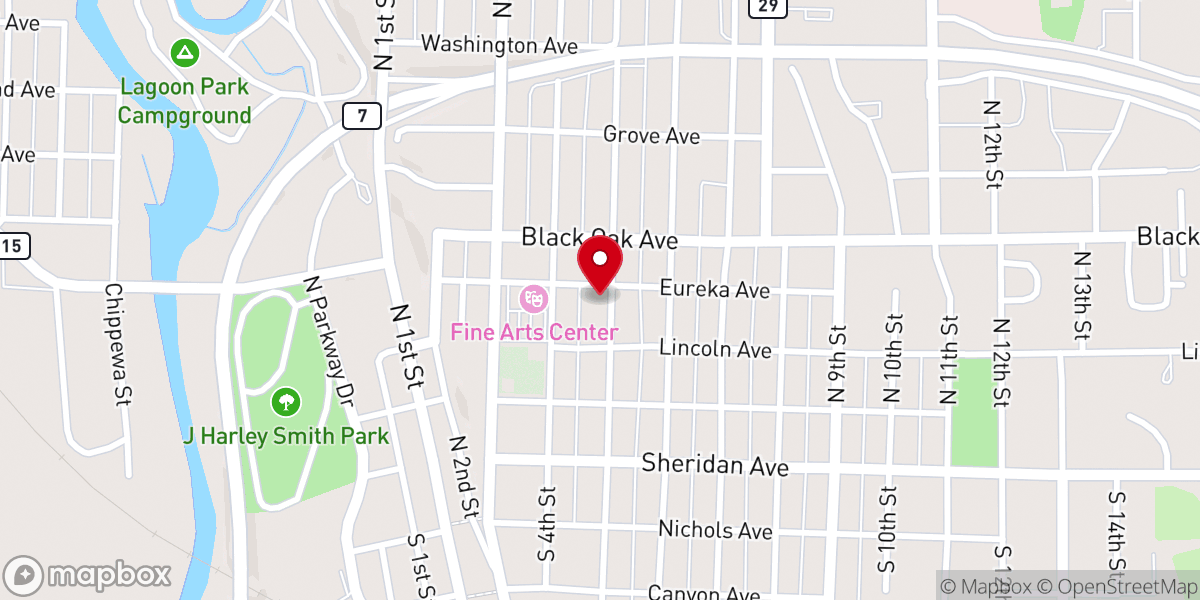 Map showing location of St Paul's Lutheran Church