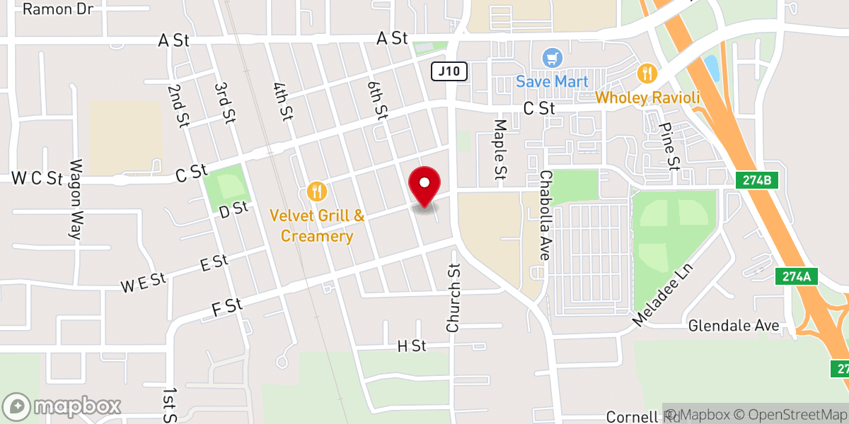 Map showing location of Shepherd of the Valley Lutheran Church