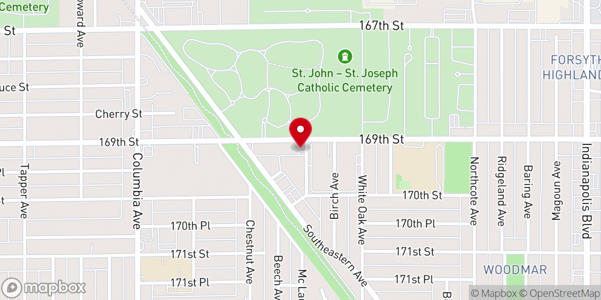 Map showing location of Hammond Seventh-day Adventist Church