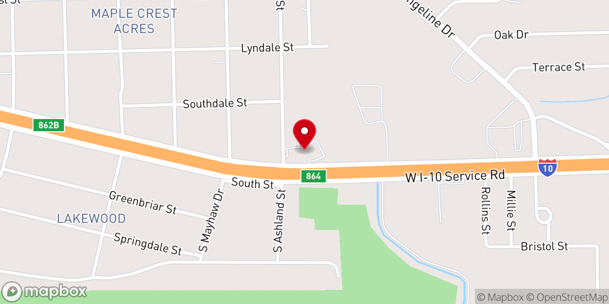 Map showing location of Maplecrest Baptist Church