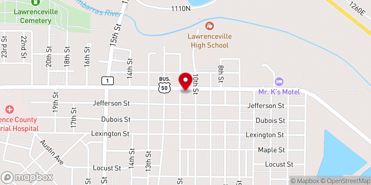 Map showing location of East Lawrence Missionary Trust
