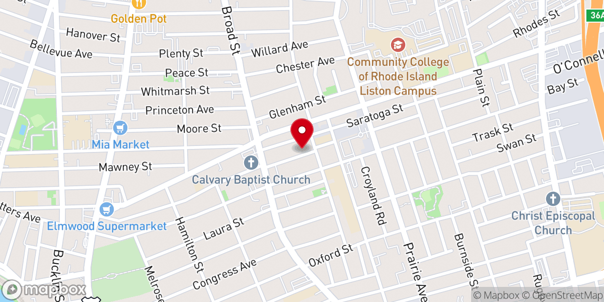 Map showing location of New Life Community Baptist Church