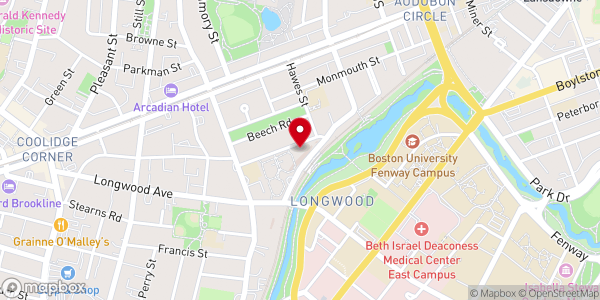 Map showing location of Christ Church Unity Boston