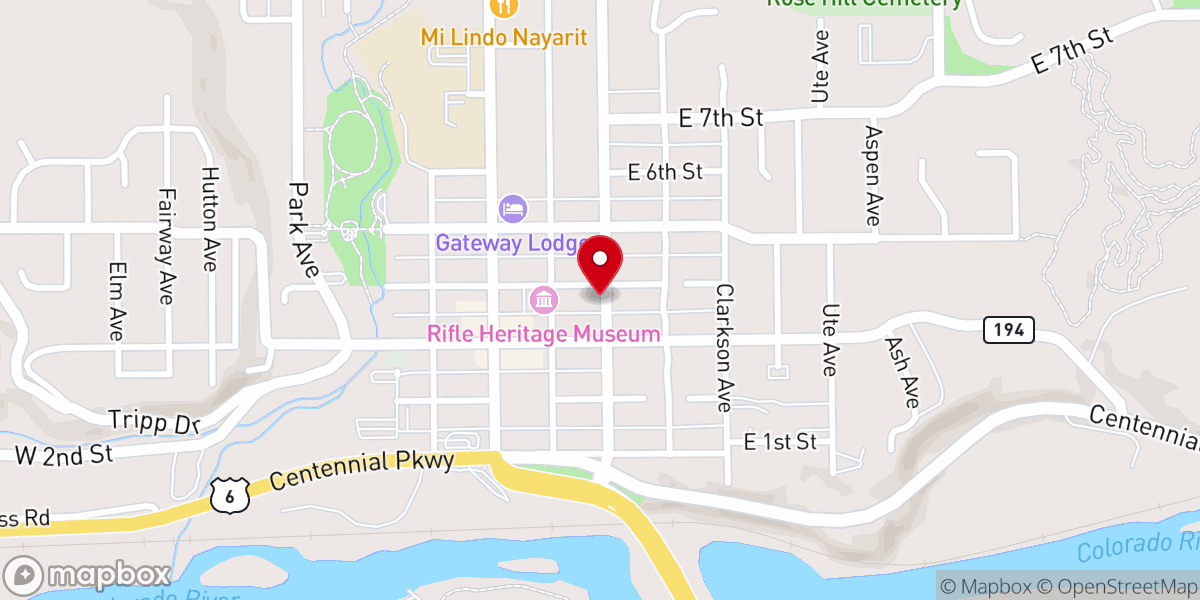 Map showing location of Crossroads Baptist Church