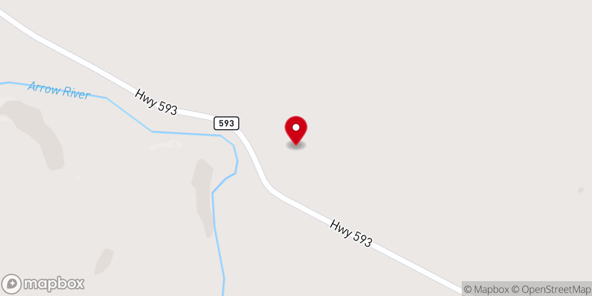 Map showing location of Arrow River Forest Hermitage