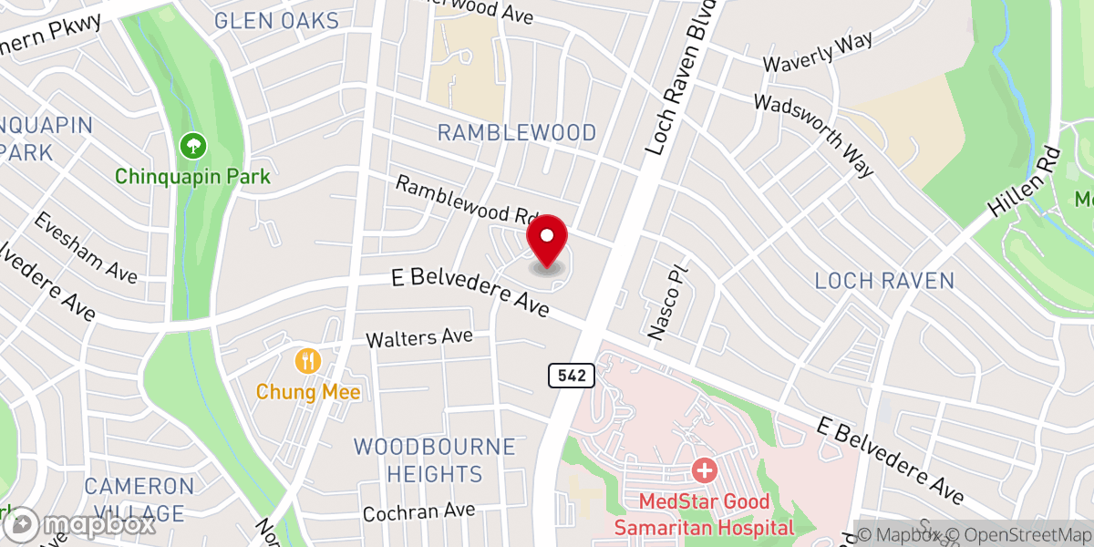 Map showing location of Huber Community Life Center