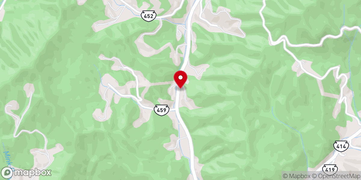 Map showing location of Old Antioch Missionary Baptist Church