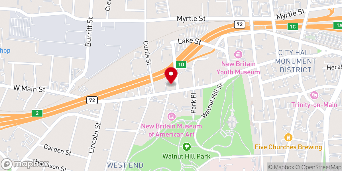 Map showing location of St George Greek Orthodox Church