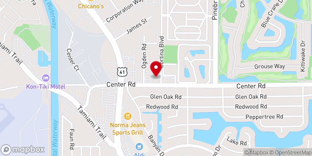 Map showing location of Harvest Chapel