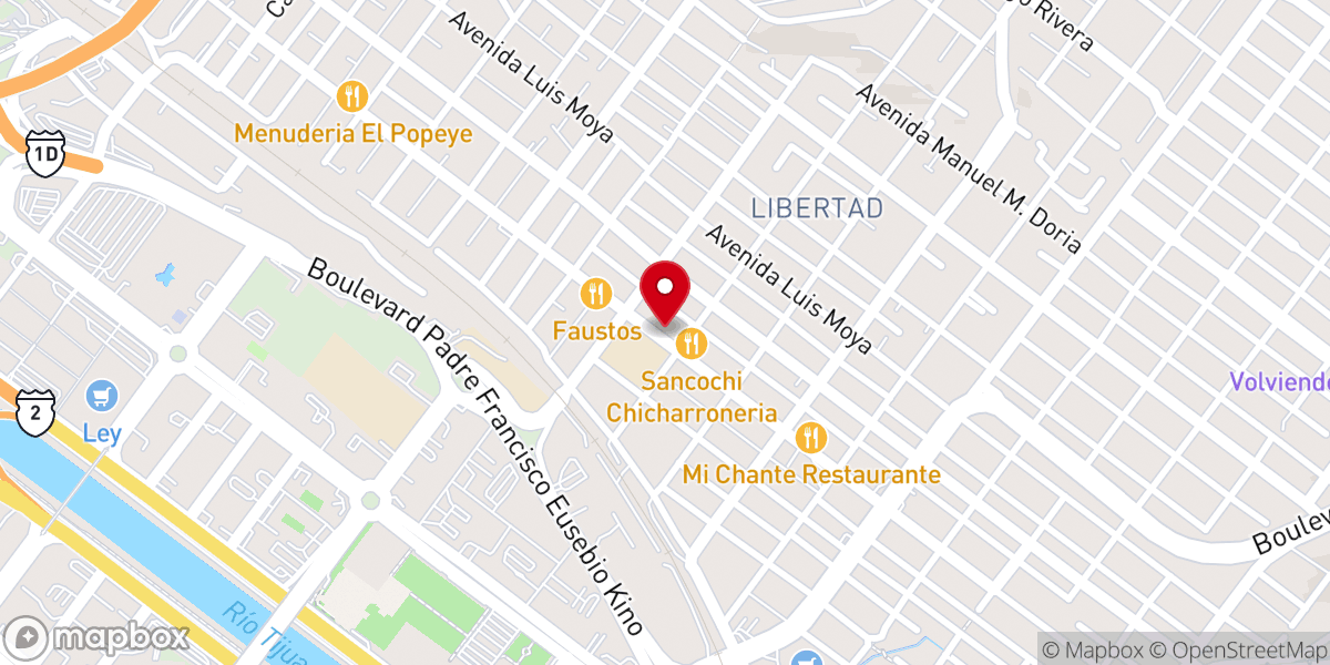 Map showing location of Parroquia Divina Providencia