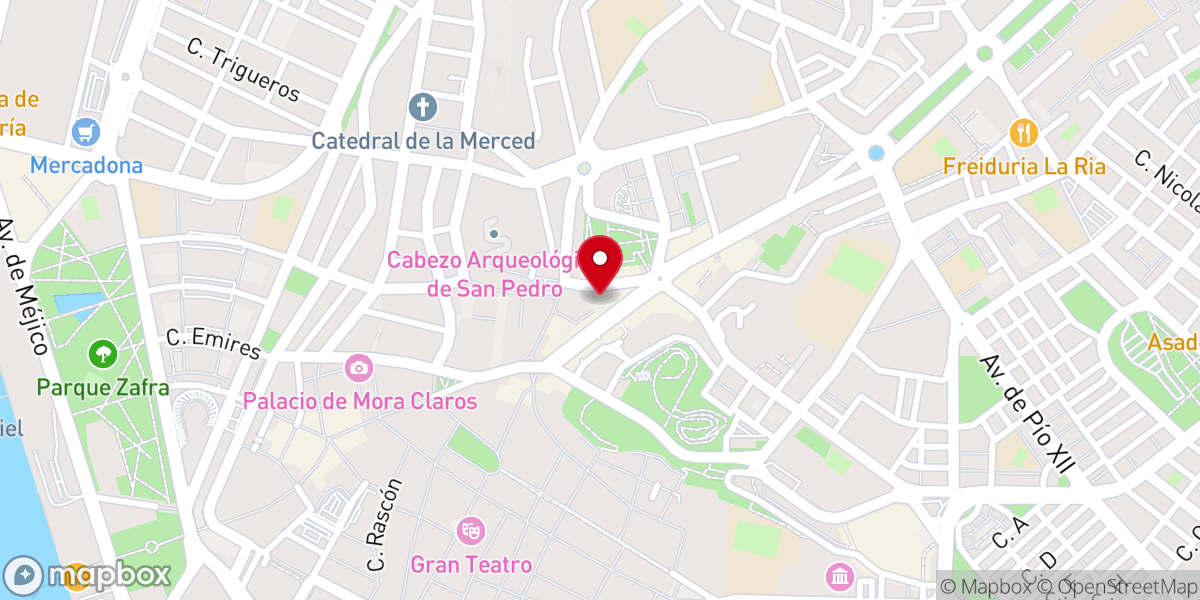 Map showing location of Plaza de la Soledad