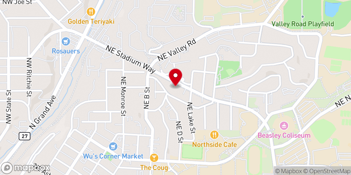 Map showing location of Pullman Church of Christ