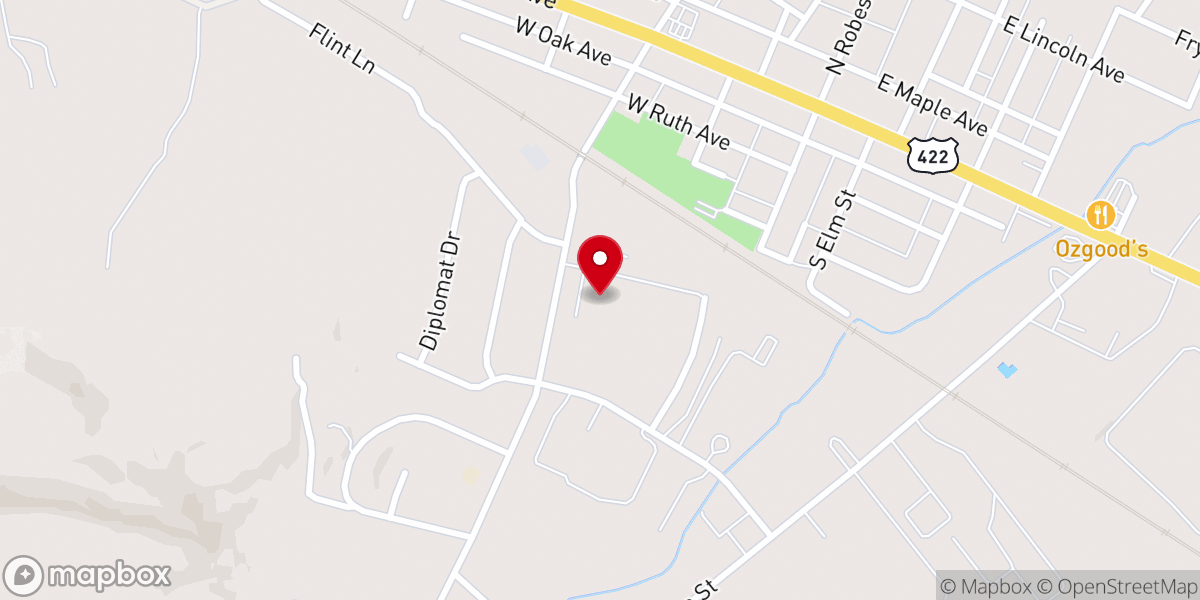Map showing location of Snap-On Tools Distribution Center