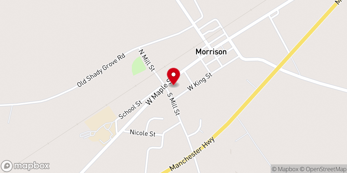 Map showing location of Morrison Community Church