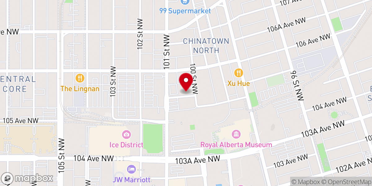 Map showing location of Hope Mission-Herb Jamieson Centre