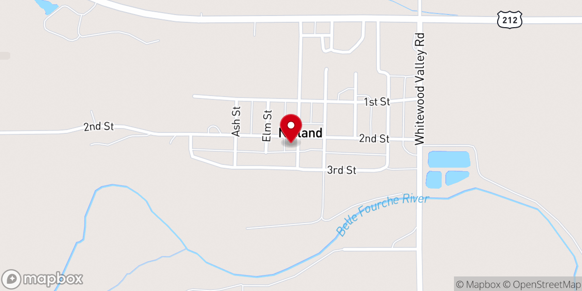 Map showing location of Nisland City Hall