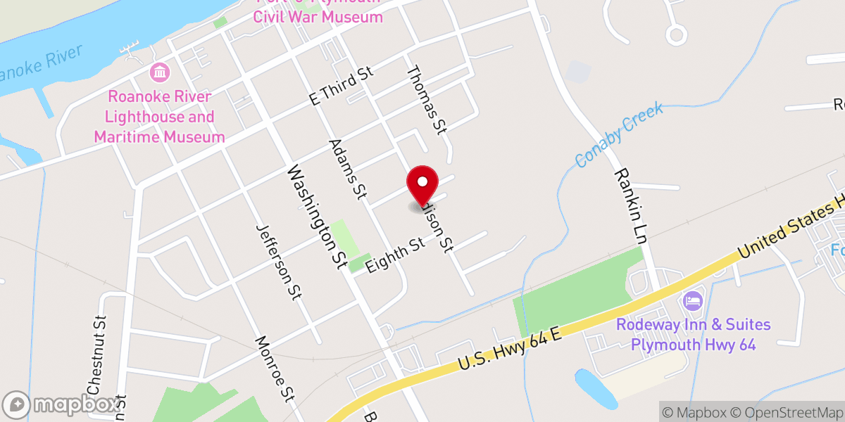 Map showing location of Guiding Star Free Will Baptist