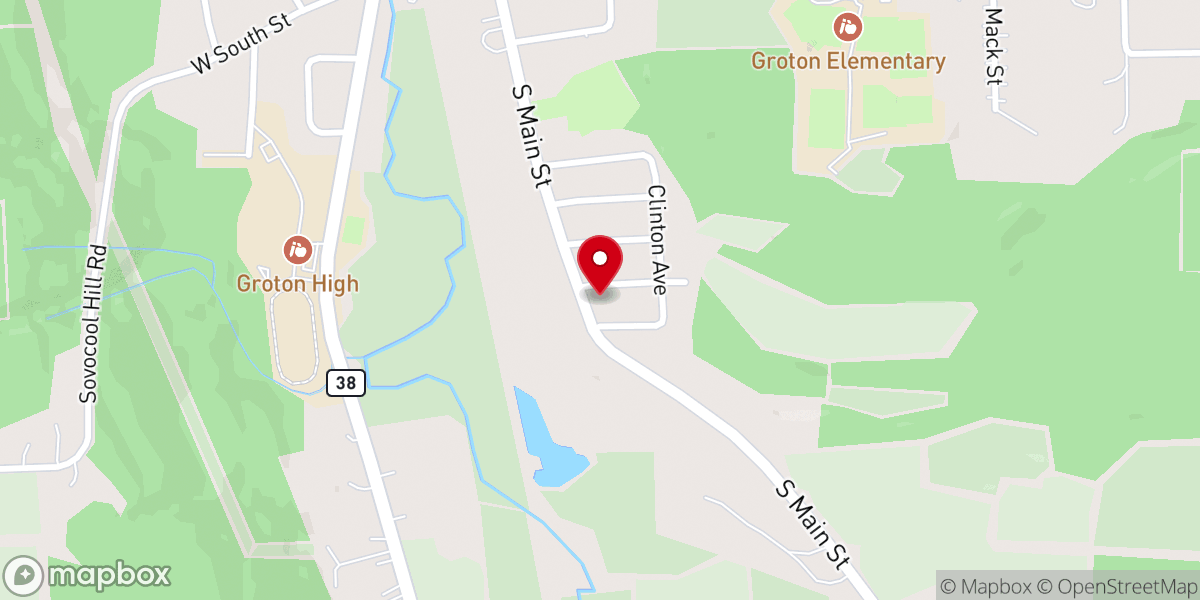 Map showing location of Groton Assembly of God