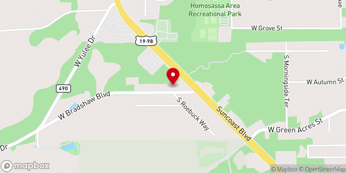 Map showing location of Homosassa Church of God