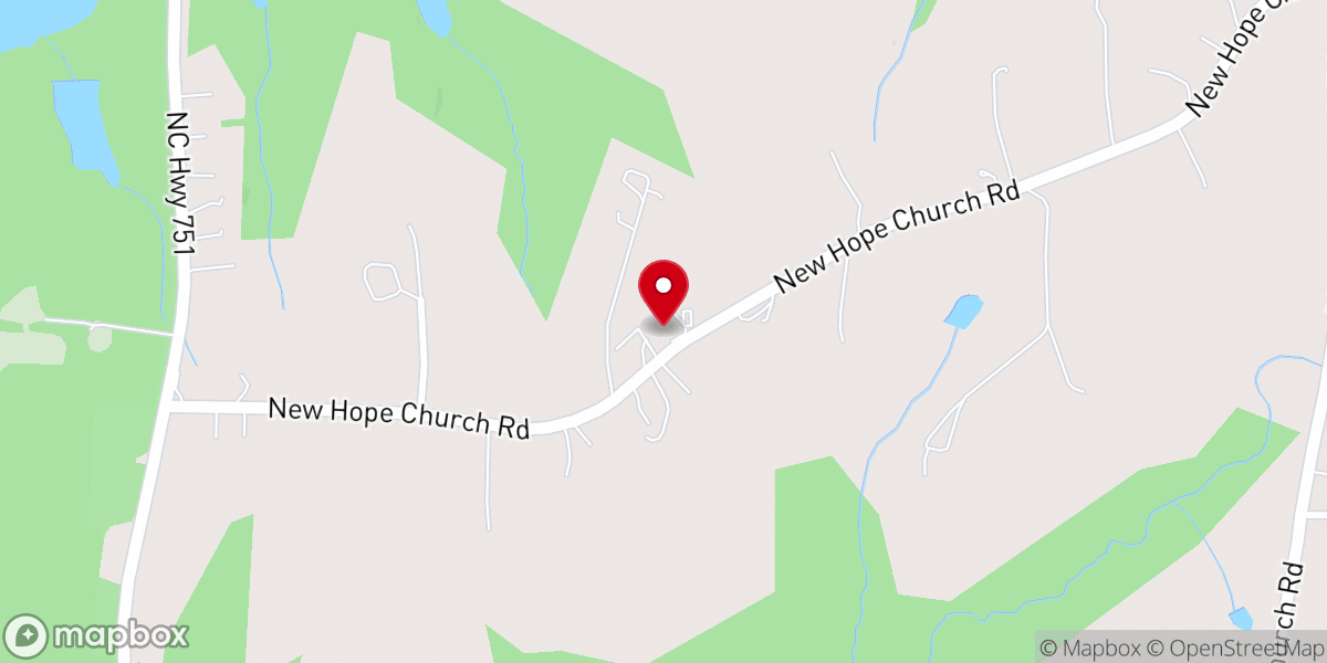 Map showing location of New Hope Missionary Baptist Church