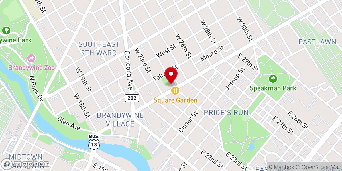 Map showing location of Harvest Church