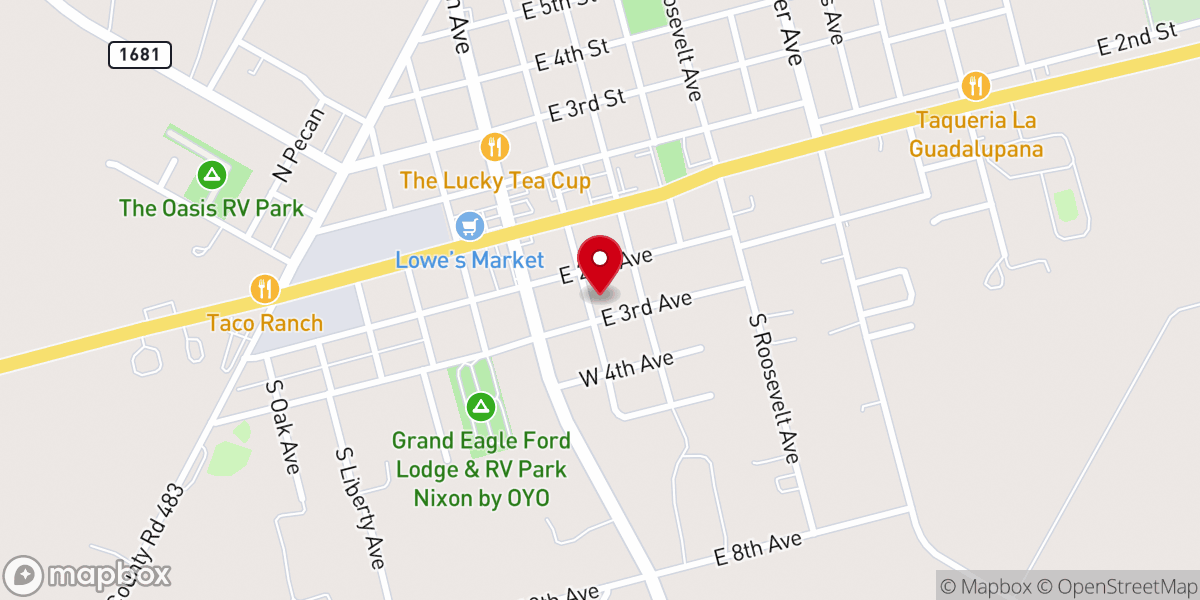 Map showing location of St Joseph Catholic Church