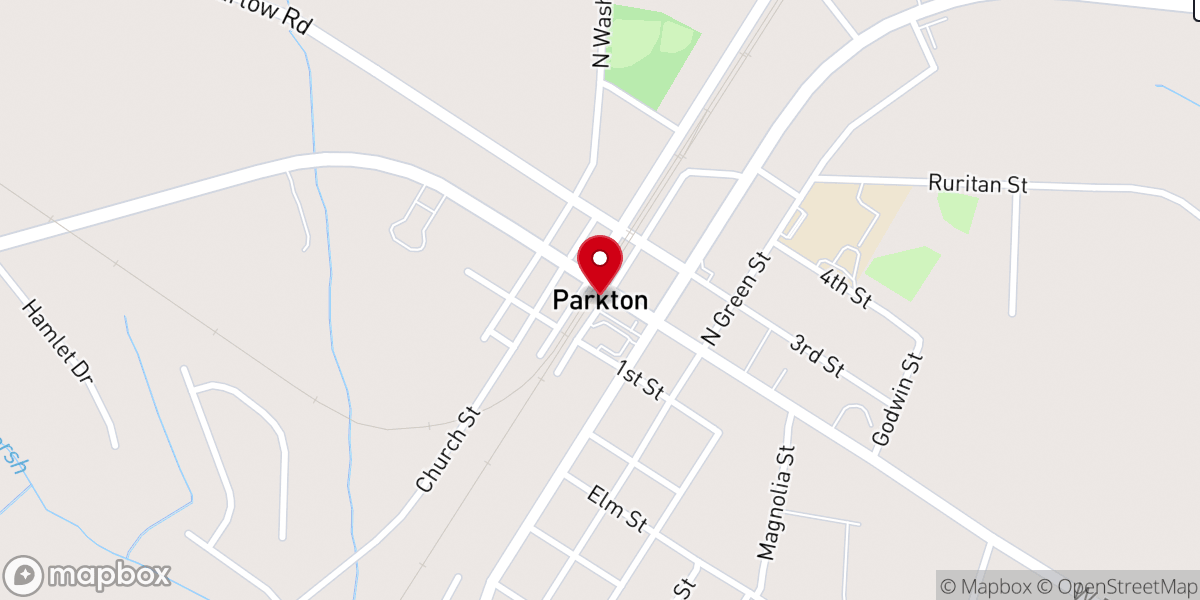 Map showing location of Parkton