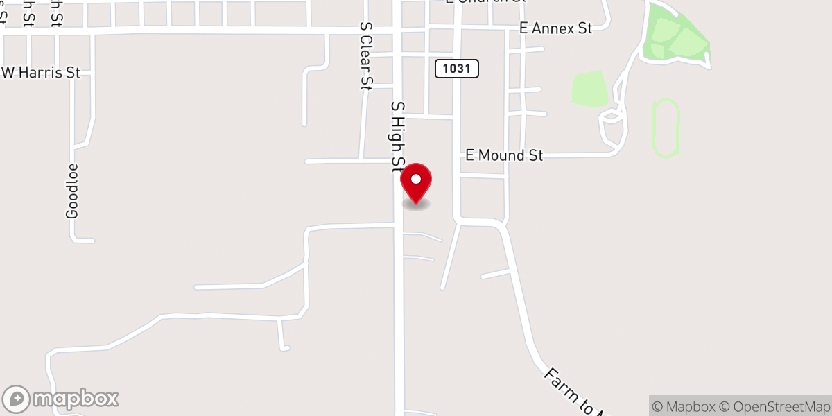 Map showing location of San Saba First Assembly of God