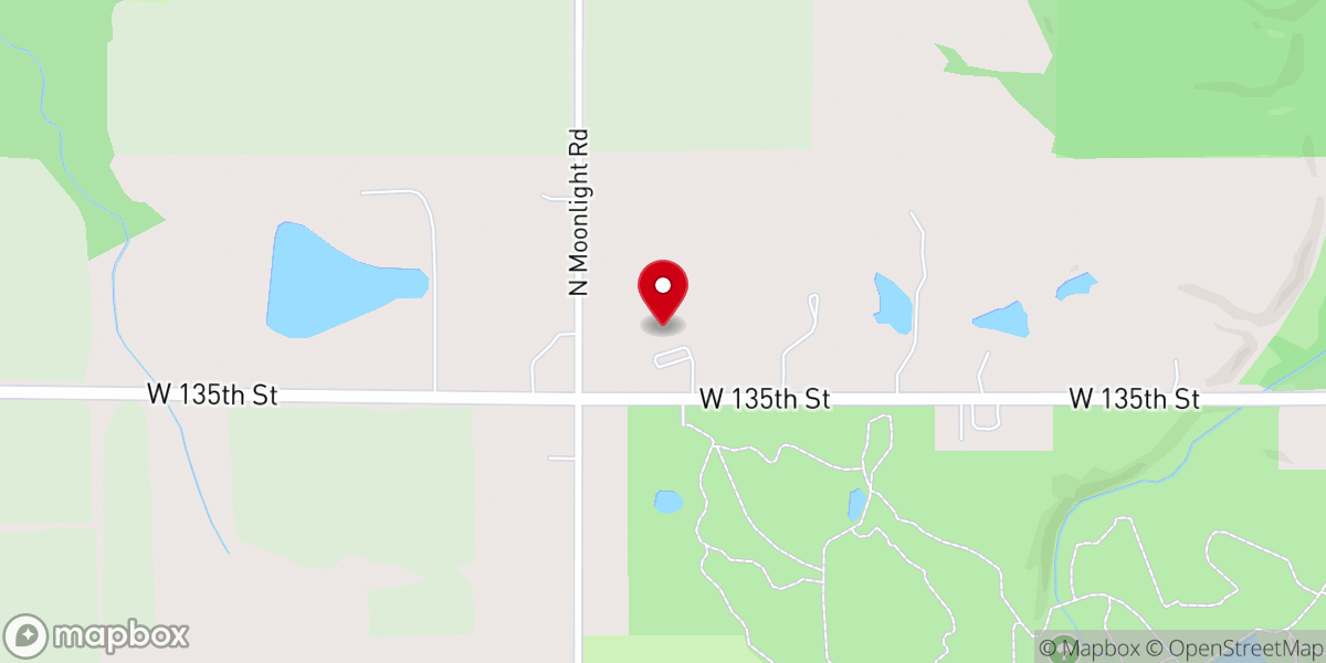 Map showing location of Prairie View Family Church
