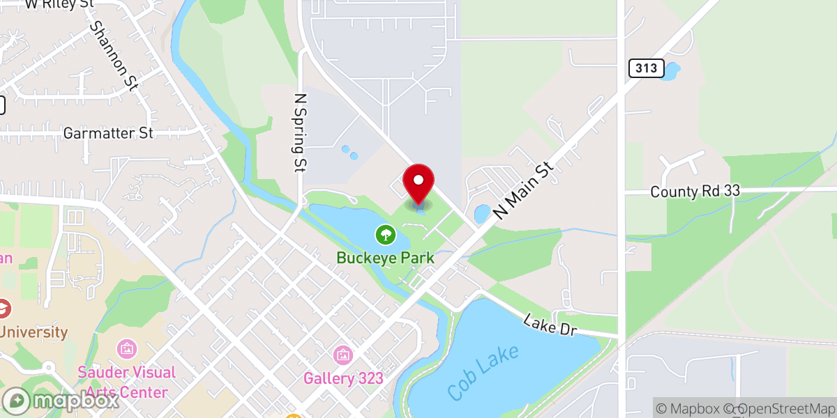 Map showing location of Bluffton Pool