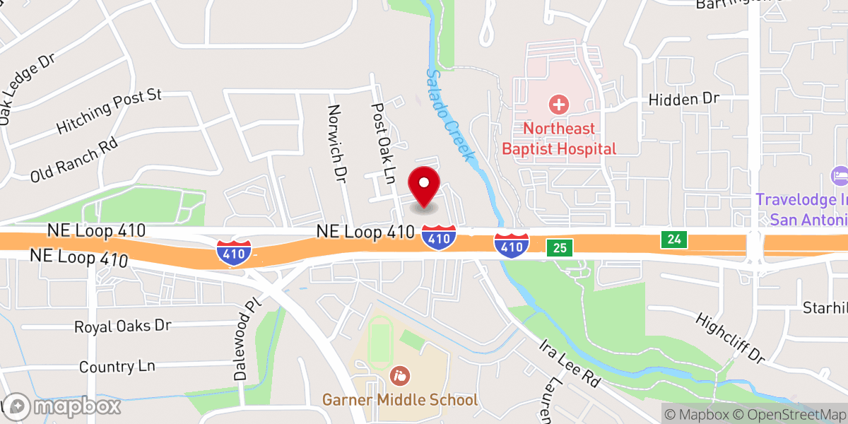 Map showing location of MacArthur Park Church of Christ