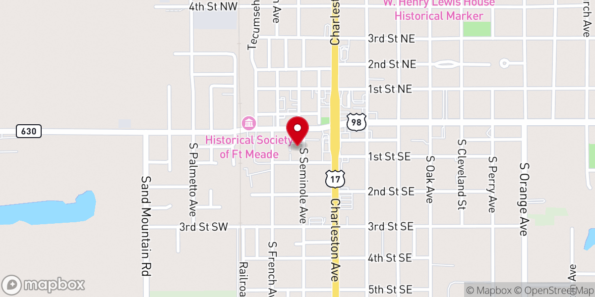 Map showing location of Cornerstone Church