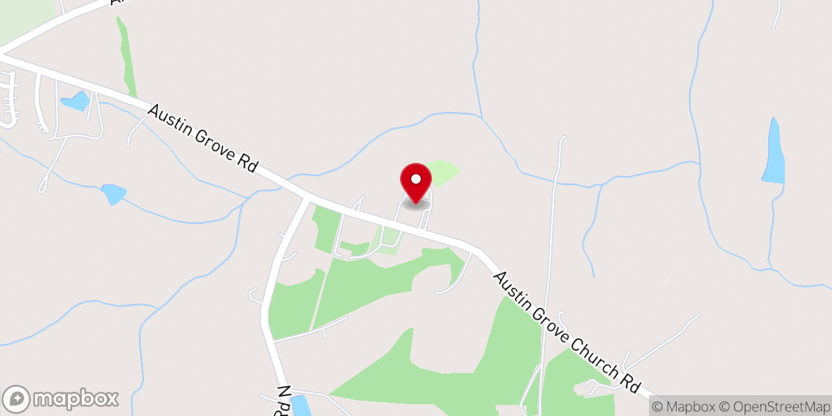 Map showing location of Austin Grove Church