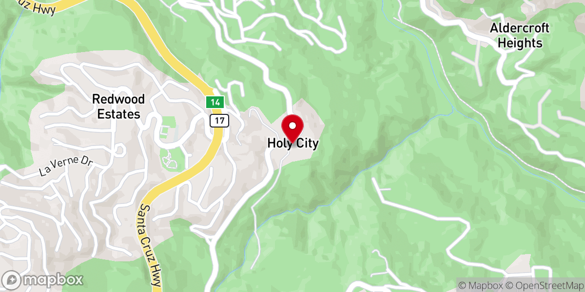 Map showing location of Holy City