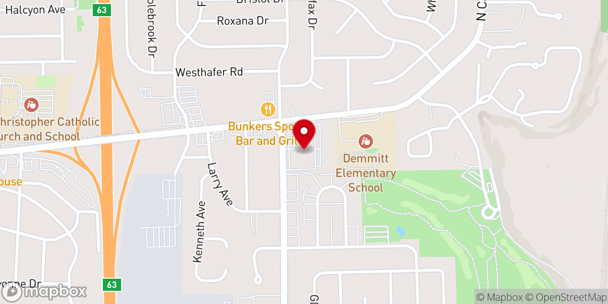 Map showing location of Living Word Church - Vandalia Campus
