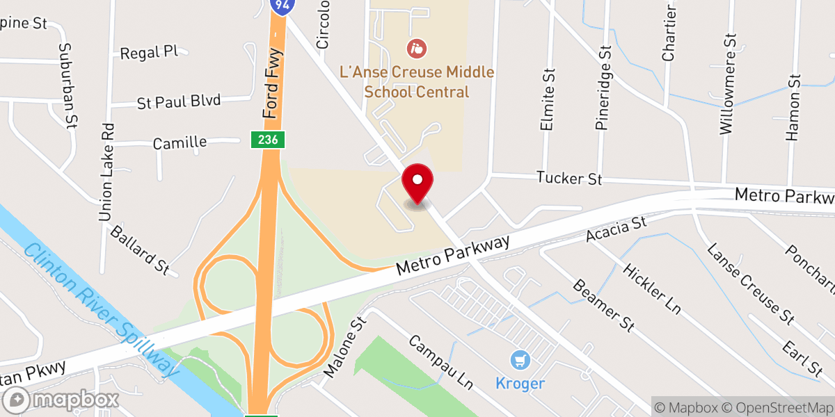 Map showing location of Knox Presbyterian Church
