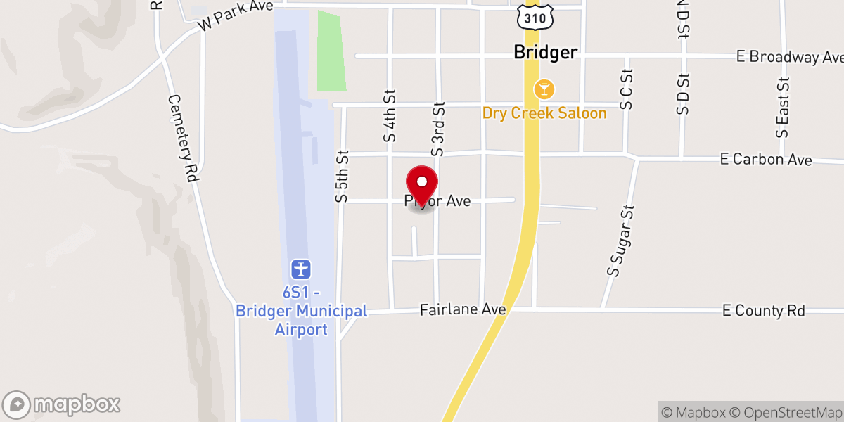 Map showing location of St Paul's Lutheran Church