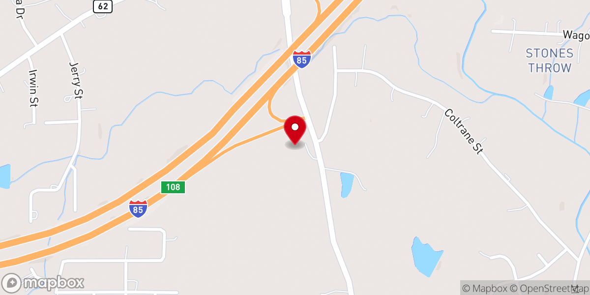 Map showing location of Unity Wesleyan Church