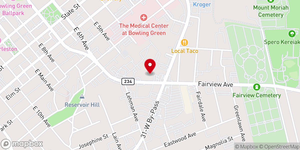 Map showing location of Triumph Baptist Church