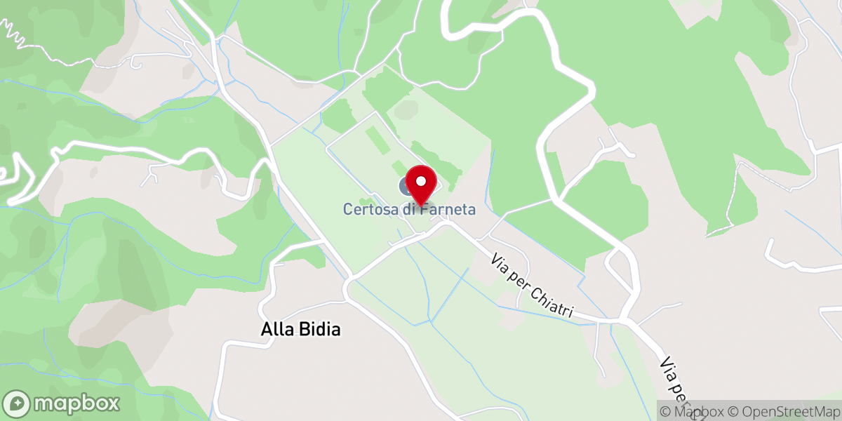 Map showing location of Certosa di Farneta Casa Religiosa