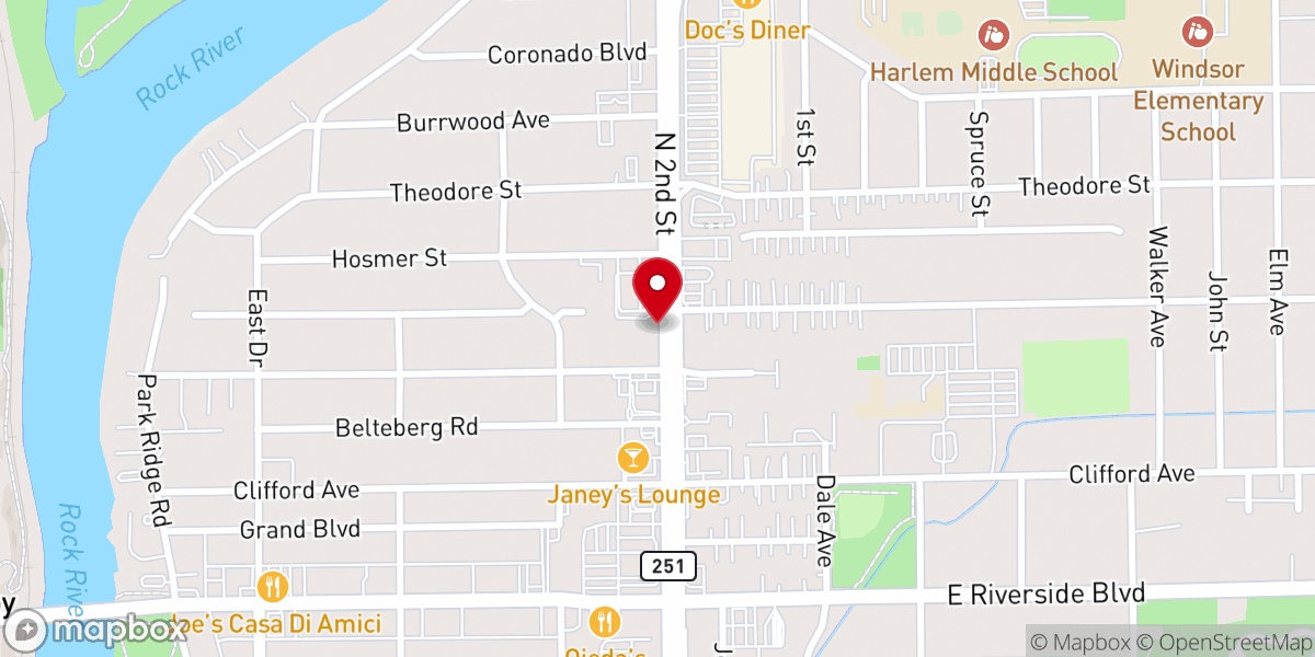 Map showing location of Forest Hills Free Church